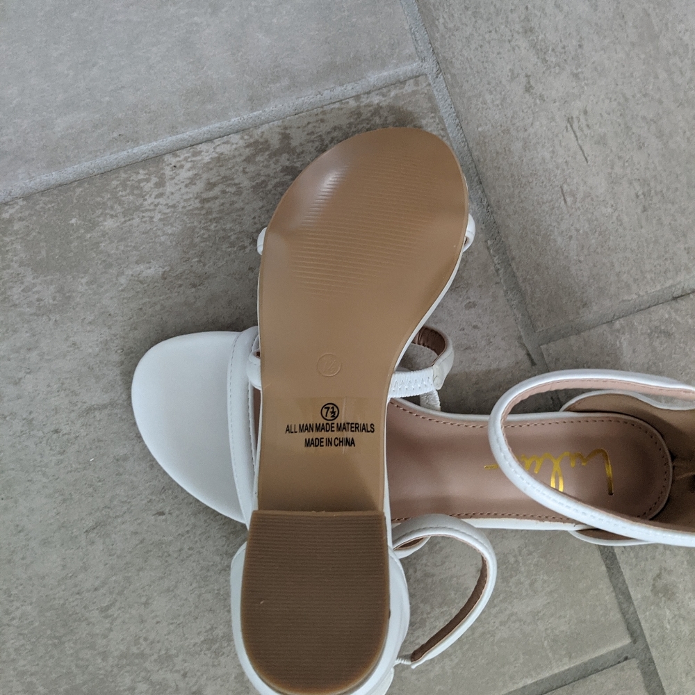 Lulu's white sandals